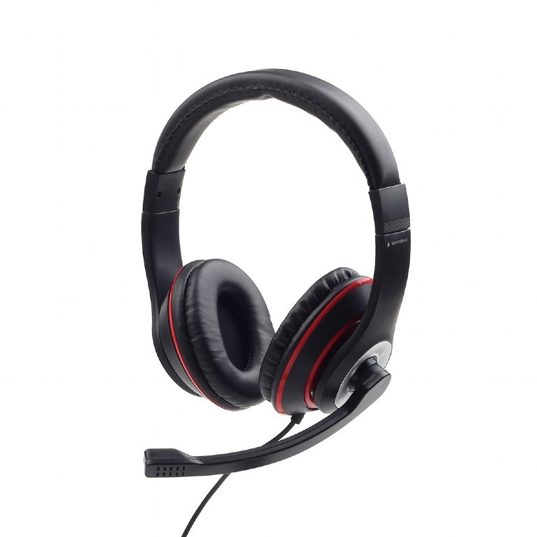 Slušalice GEMBIRD MHS-03-BKRD (žične, Head-band Gaming) crno-crvena-0