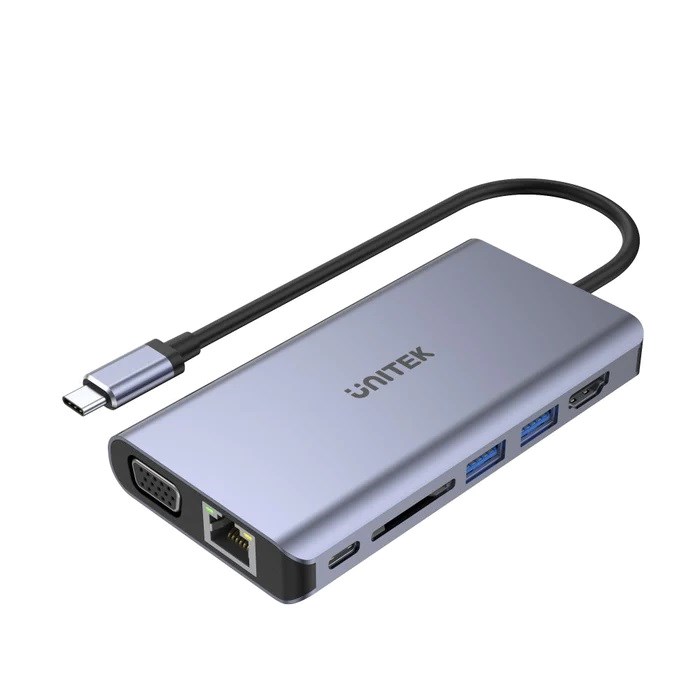 USB-C Hub 8W1 USB-C 3.1, PD 100W, D1019B UNITEK-2