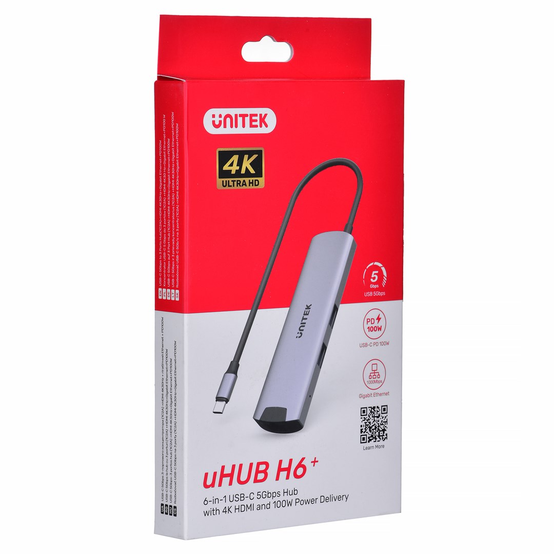 Aktivni HUB UNITEK (USB-C 5GBPS, HDMI, RJ-45, PD 100W)-6