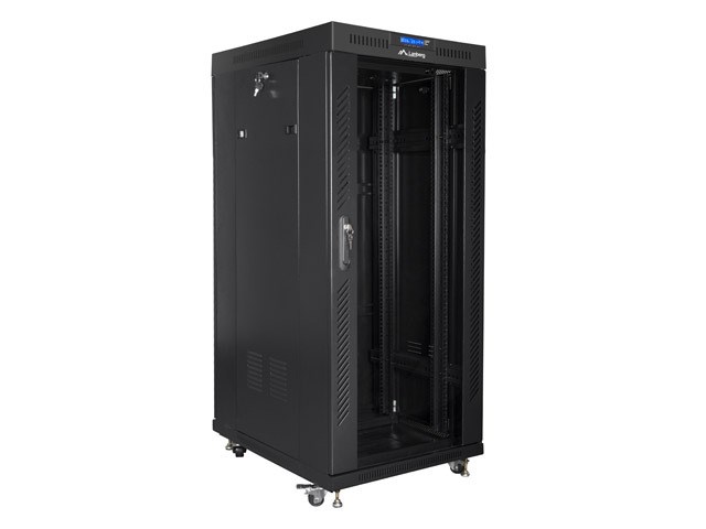Rack kabinet LANBERG FREE STANDING 19" RACK CABINET 27U (tip free-standing, rack capacity 27U, built-in display LCD, product colour black, maximum weight capacity 800 kg, height 1431 mm, width 600 mm, depth 600 mm)-1