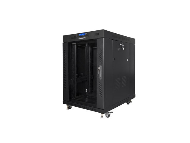 Slobodnostojeći ormar LANBERG 19" Rack Cabinet 15U (800 kg, crna boja, LCD, 898x600x800 mm)-1