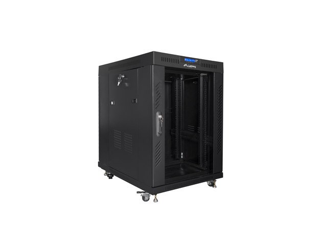 Slobodnostojeći ormar LANBERG 19" Rack Cabinet 15U (800 kg, crna boja, LCD, 898x600x800 mm)