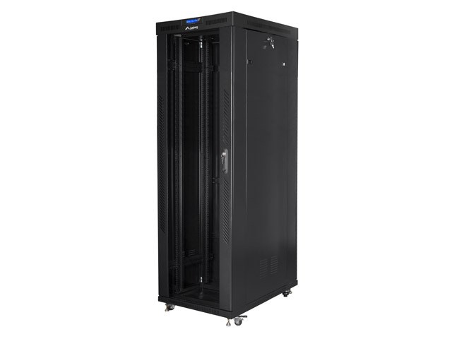 Stalak LANBERG 19'' Rack Cabinet 42U (800x1000, crna, nosivost 800 kg, LCD zaslon)-2
