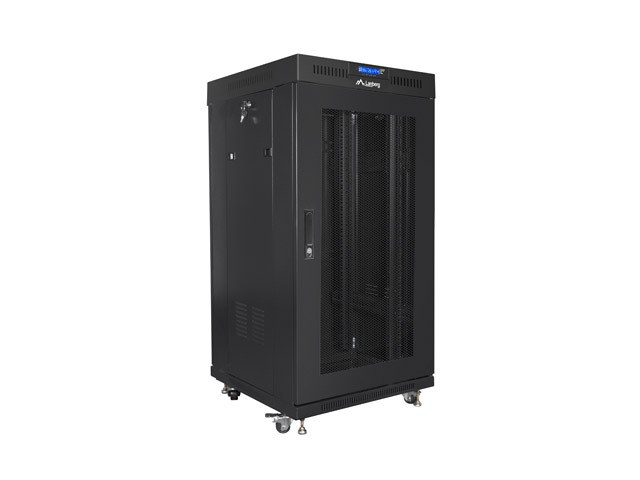 Samostojeći mrežni ormar LANBERG FF01-6622-12S (19", 22U, 600x600mm, nosivost 800kg, sivi)-2