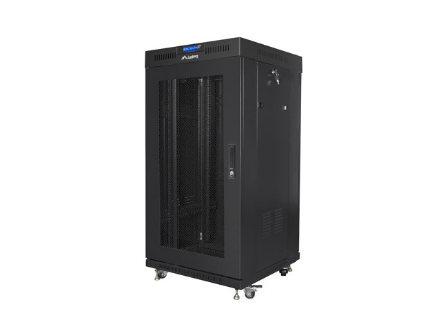 Samostojeći mrežni ormar LANBERG FF01-6622-12S (19", 22U, 600x600mm, nosivost 800kg, sivi)-0