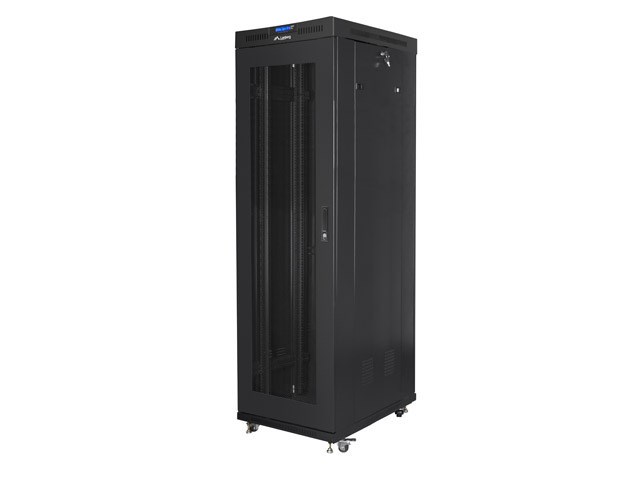 Rack ormar LANBERG 19" (LCD, crna boja, nosivost 1200 kg, dubina 1000 mm, širina 600 mm)-0