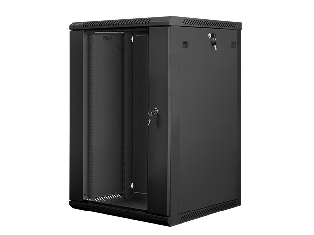 Ormar LANBERG 19'' 18U 600x600mm (crni, IP20, 60 kg, staklena vrata)