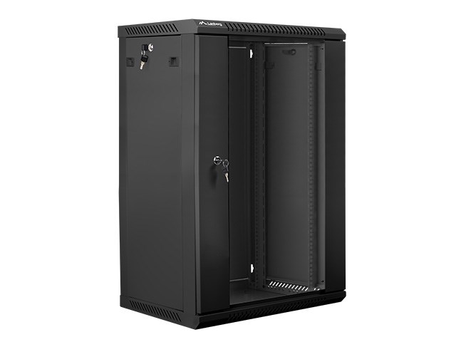Zidni ormar LANBERG (19", 18U, 600 x 450, staklena vrata) crni-0
