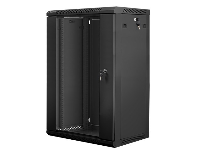 Zidni ormar LANBERG (19", 18U, 600 x 450, staklena vrata) crni-1