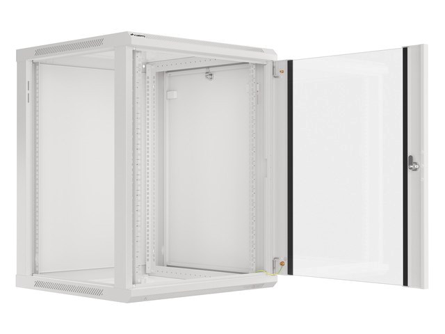Ormarić za montažu na zid LANBERG 19'' 15U 600x600mm siva (staklena vrata)