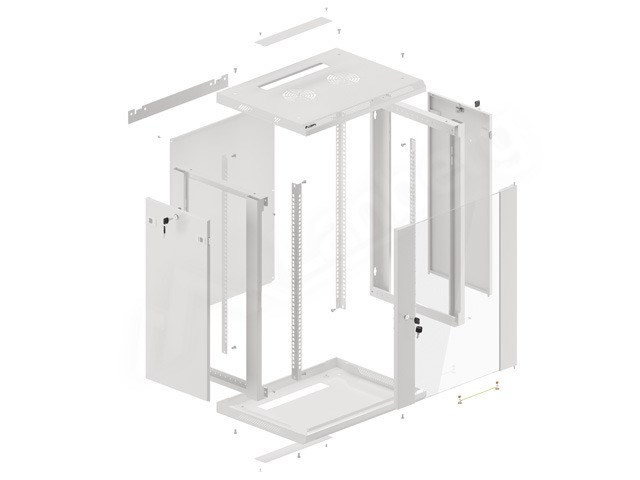 Zidni ormar LANBERG WF01-6415-10S (15U) sivi-5