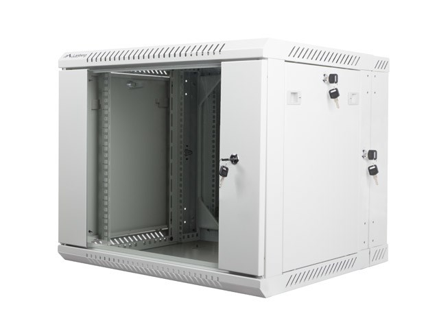 Mrežni ormar LANBERG WF02-6609-10S (9U, 600x600mm, 60kg, 2 ventilatora, sivi)-0