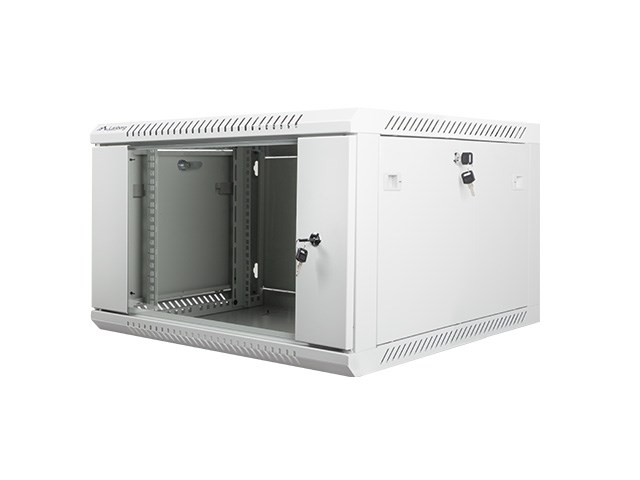 Ormarić za montažu na zid LANBERG 19'' 6U 600x600mm sivi (staklena vrata)