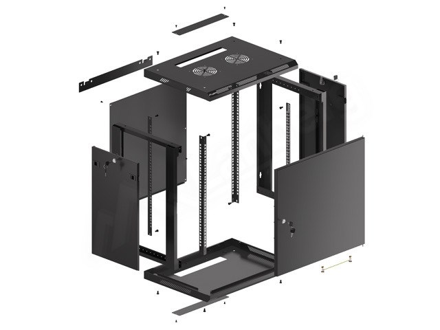 Zidni ormar LANBERG WF01-6412-00B (12U, 19") crni-5