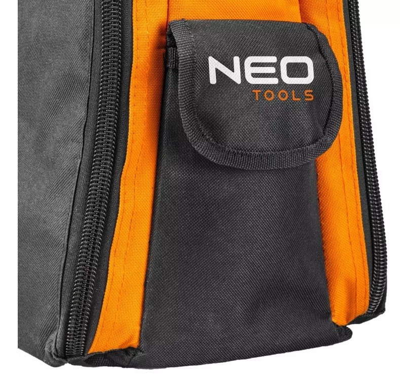 Torba za alat NEO TOOLS Assembler's (narančasta/siva, 3 pretinca, 17 unutarnjih džepova, poliester, 435x330x200 mm)-10
