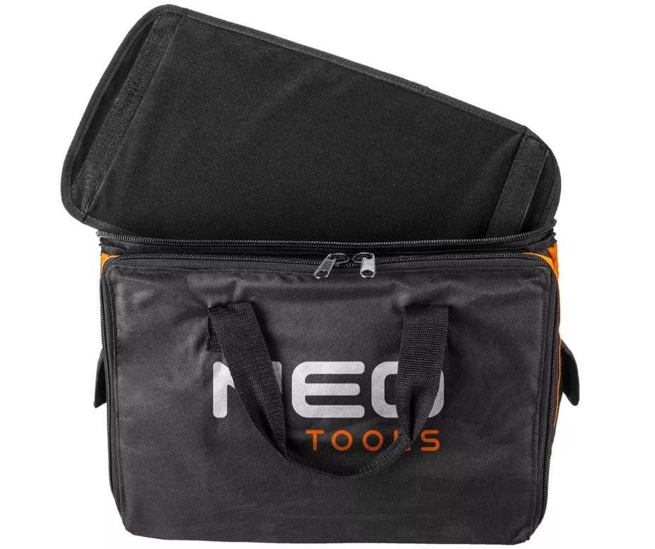 Torba za alat NEO TOOLS Assembler's (narančasta/siva, 3 pretinca, 17 unutarnjih džepova, poliester, 435x330x200 mm)-9