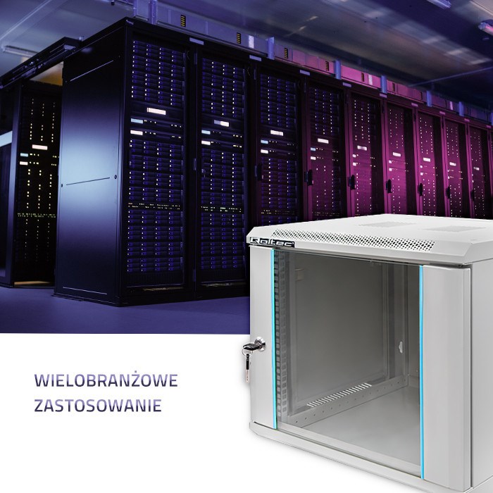 Zidni ormar QOLTEC 54486 (19", 9U, 600 x 500 x 600)-1