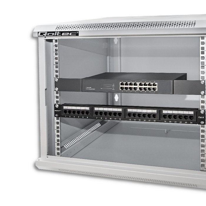Zidni ormar QOLTEC 54486 (19", 9U, 600 x 500 x 600)-8