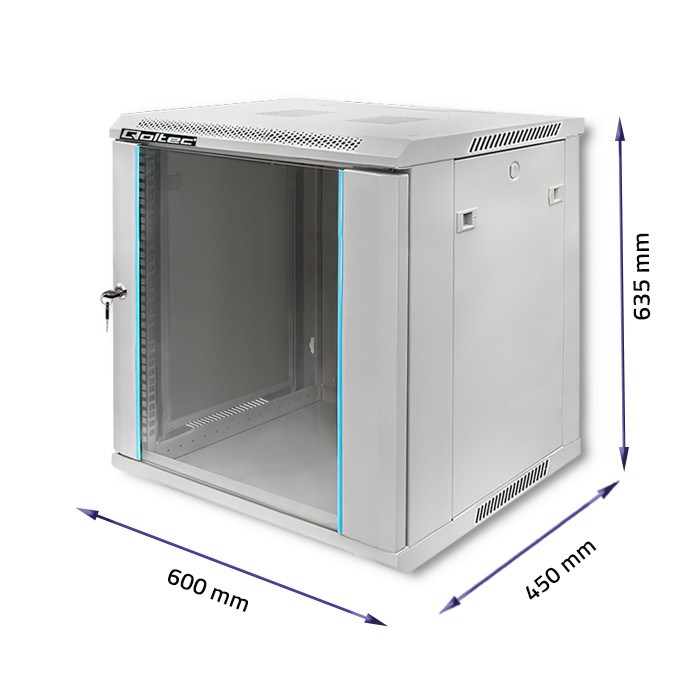 Serverski ormar QOLTEC 54485 (19", 12U, 600x635x450)-1
