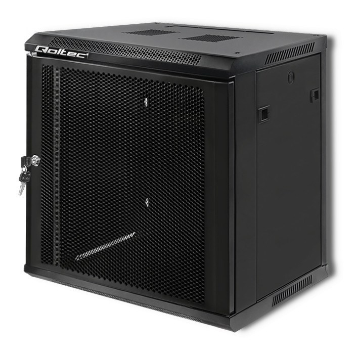Ormar za server QOLTEC (19", 12U, 600 x 635 x 450, perforirana vrata)-6