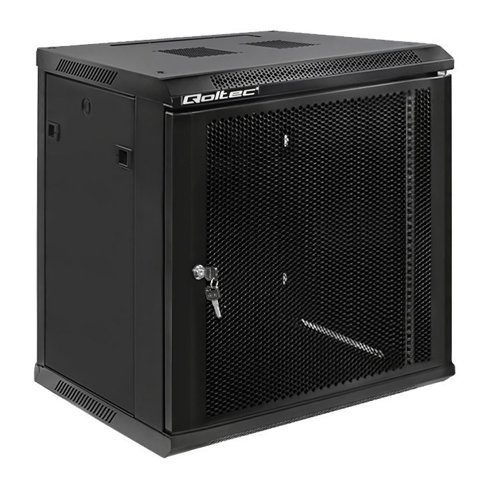 Ormar za server QOLTEC (19", 12U, 600 x 635 x 450, perforirana vrata)