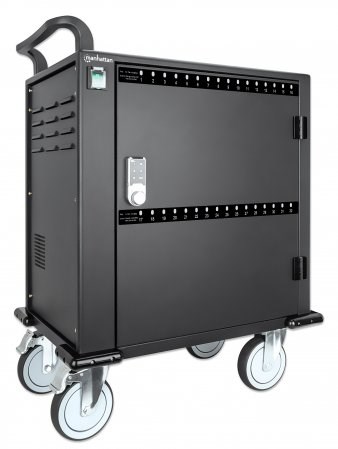 Kolica za punjenje MANHATTAN 32-Port USB-C - 576 W 7160 (crna boja, 32 uređaja, USB Type-C, PD 3.0, CE, RoHS)-1