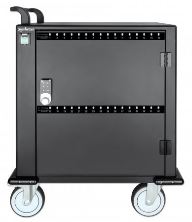 Kolica za punjenje MANHATTAN 32-Port USB-C - 576 W 7160 (crna boja, 32 uređaja, USB Type-C, PD 3.0, CE, RoHS)-2