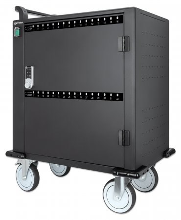 Kolica za punjenje MANHATTAN 32-Port USB-C - 576 W 7160 (crna boja, 32 uređaja, USB Type-C, PD 3.0, CE, RoHS)-0