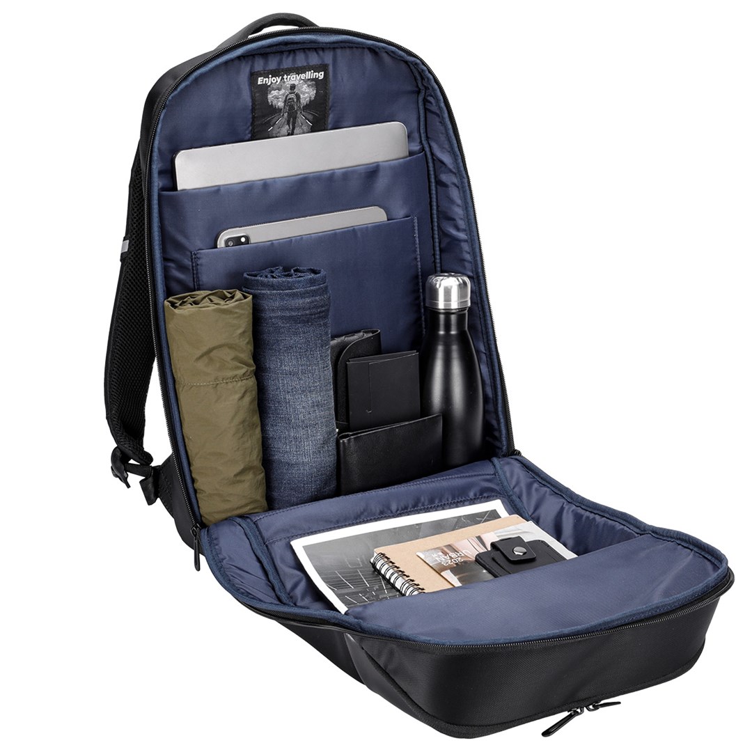 Ruksak MODECOM ACTIVE 15.6" (materijal eco leather, poliester, maksimalna veličina ekrana 39.6 cm, boja crna)-10