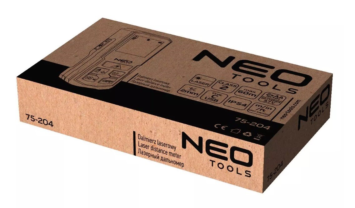 Laserski daljinomjer NEO TOOLS 75-202 (domet 60m, IP54)-7