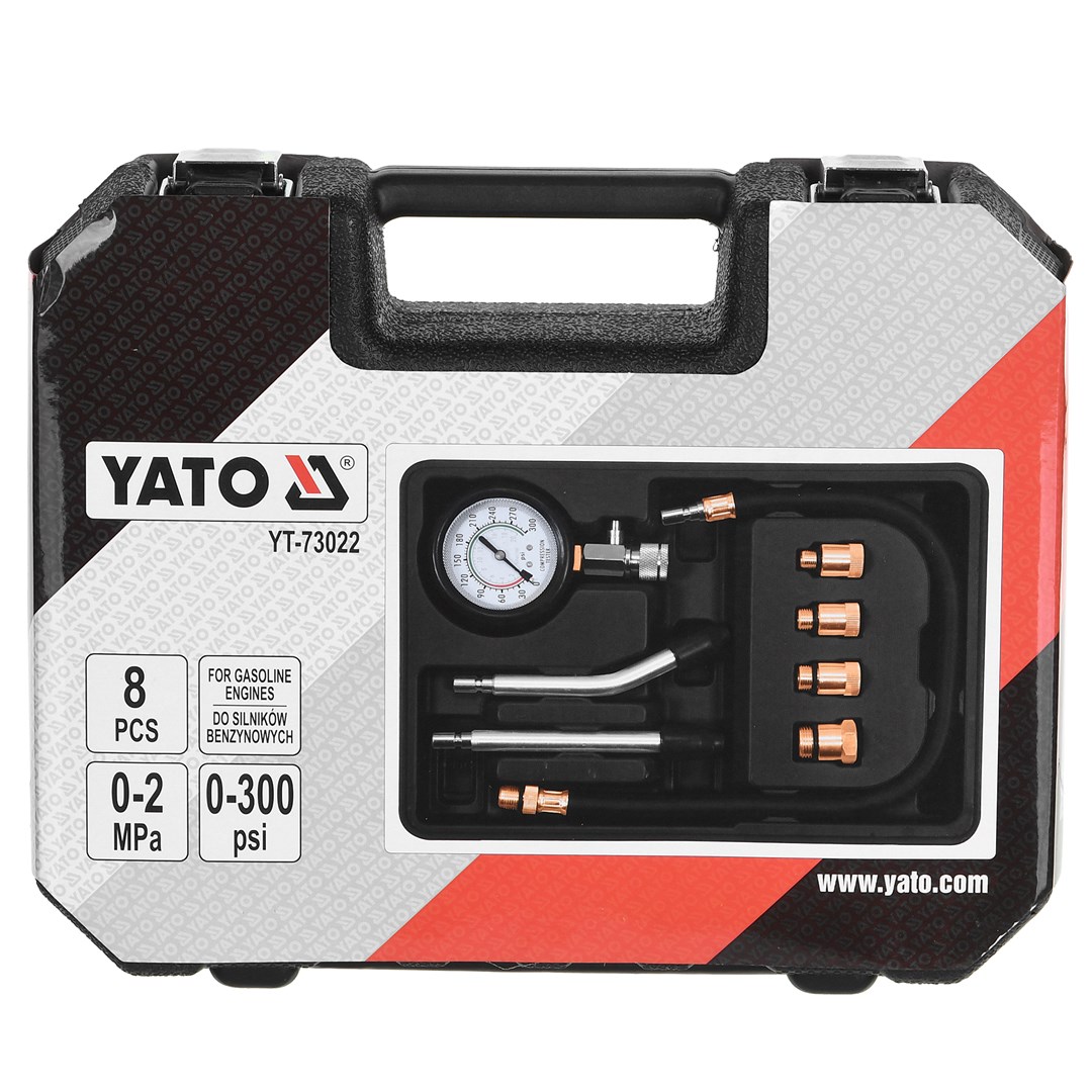 Manometar YATO YT-73022 za benzinske motore, crna boja, set od 8 komada-0