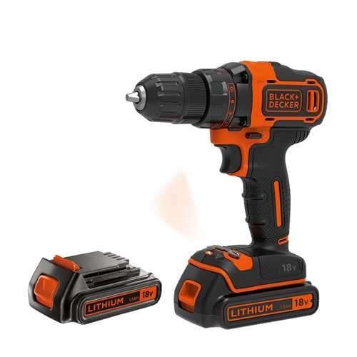 Akumulatorska bušilica BLACK&DECKER BDCDD186KB (18V, 40Nm, 2x1,5Ah baterija)-2