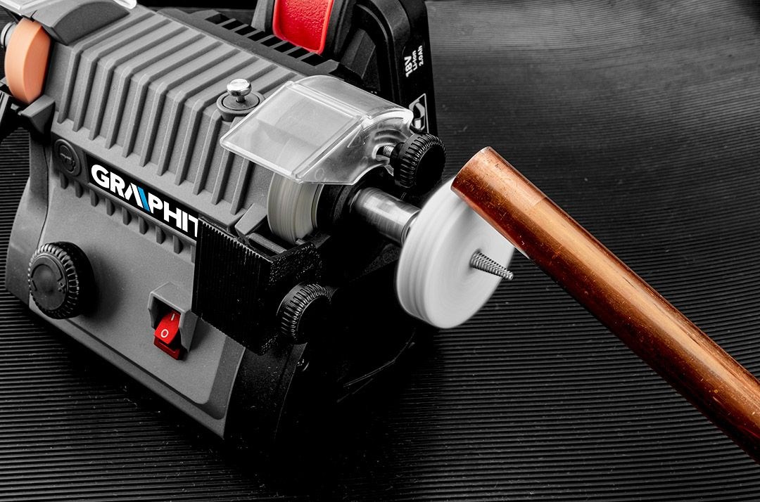 Mini stolna brusilica GRAPHITE 3-u-1 (bežična, polirka, fleksibilna osovina)-0