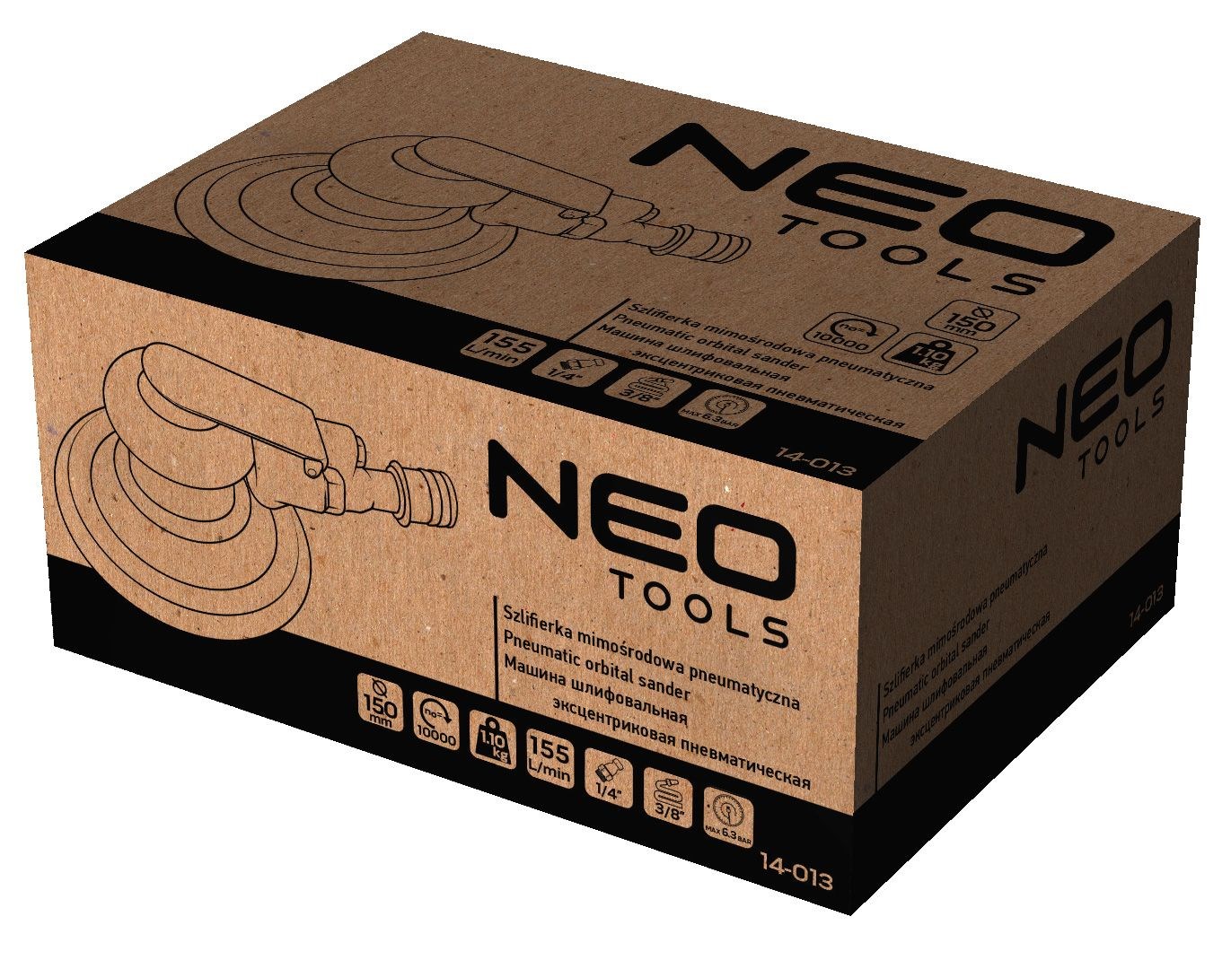 Orbitalna brusilica NEO TOOLS (150mm, pneumatska, s usisavanjem prašine)-0