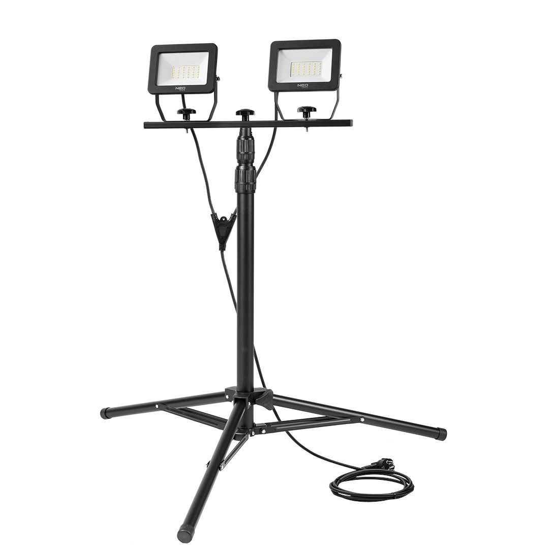 Double spotlight 2x30W SMD LED 5400lm on tripod 1.8m-0
