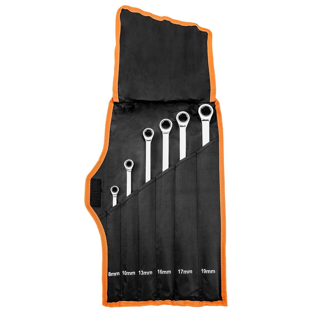Set ključeva s rančom NEO TOOLS Energy+ (dugi, 6 kom., 8 - 19 mm, meka torbica)