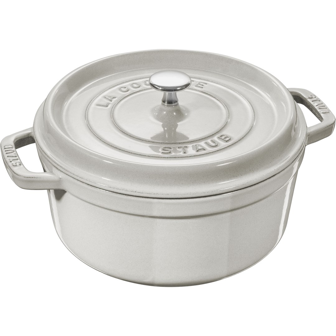 STAUB La Cocotte lonac od lijevanog željeza 24 cm (3,8 L), bijeli tartuf-1