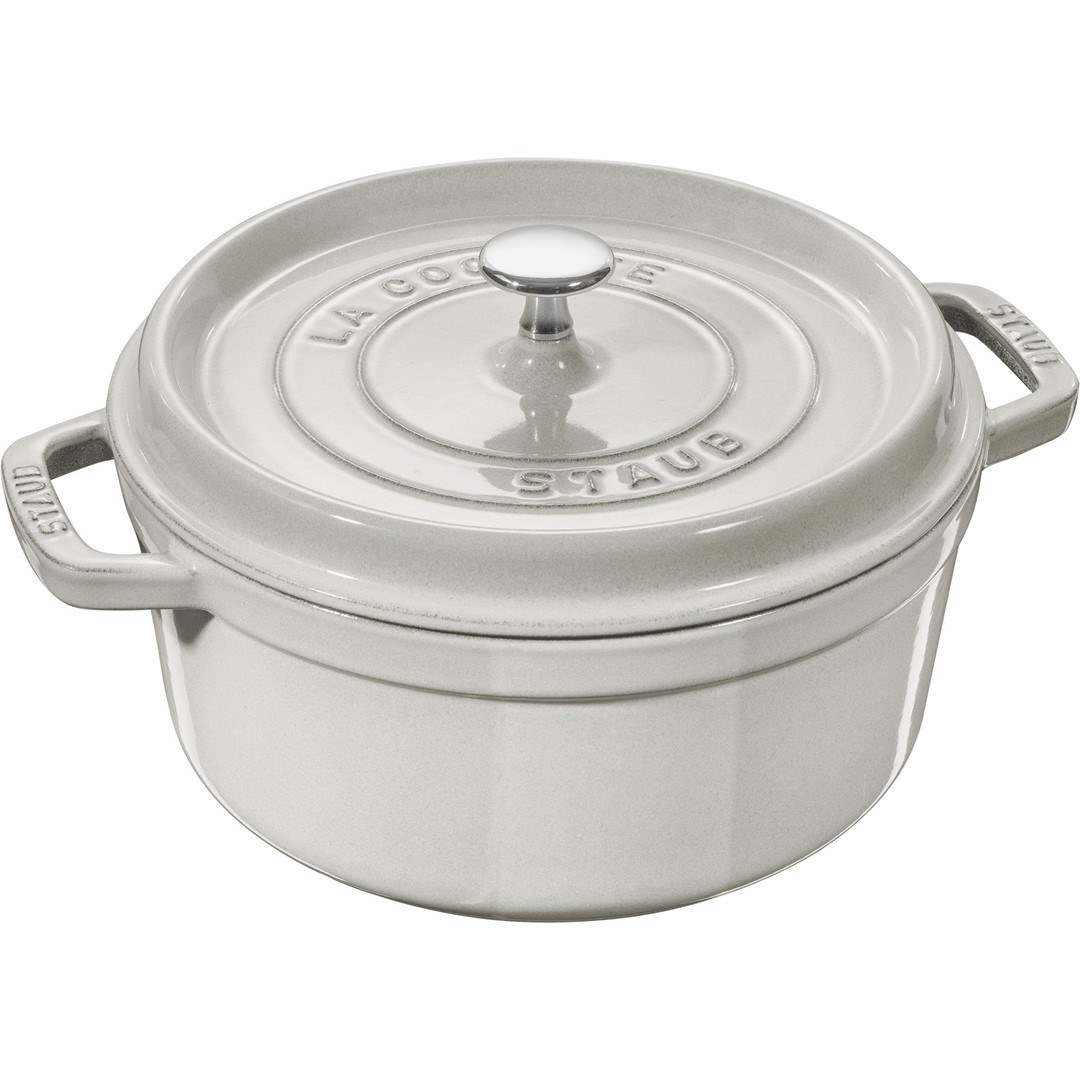 STAUB La Cocotte lonac od lijevanog željeza 24 cm (3,8 L), bijeli tartuf-0