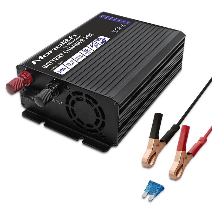 Punjač akumulatora QOLTEC Monolith 20 A 12 V za LiFePO4, AGM, GEL i SLA akumulatore-7