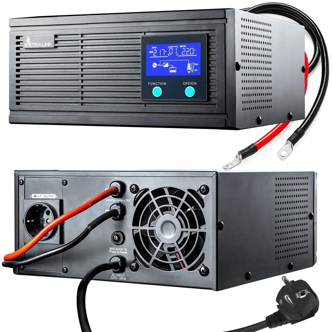 Inverter Extralink Piorun (3000VA/2100W, čista sinusoida, napon akumulatora 24VDC)-0