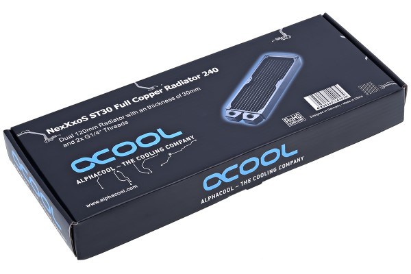 Radiator za vodeno hlađenje ALPHACOOL NexXxoS ST30 Full Copper 240mm V.2 (puni bakar, 30mm debljine)-4
