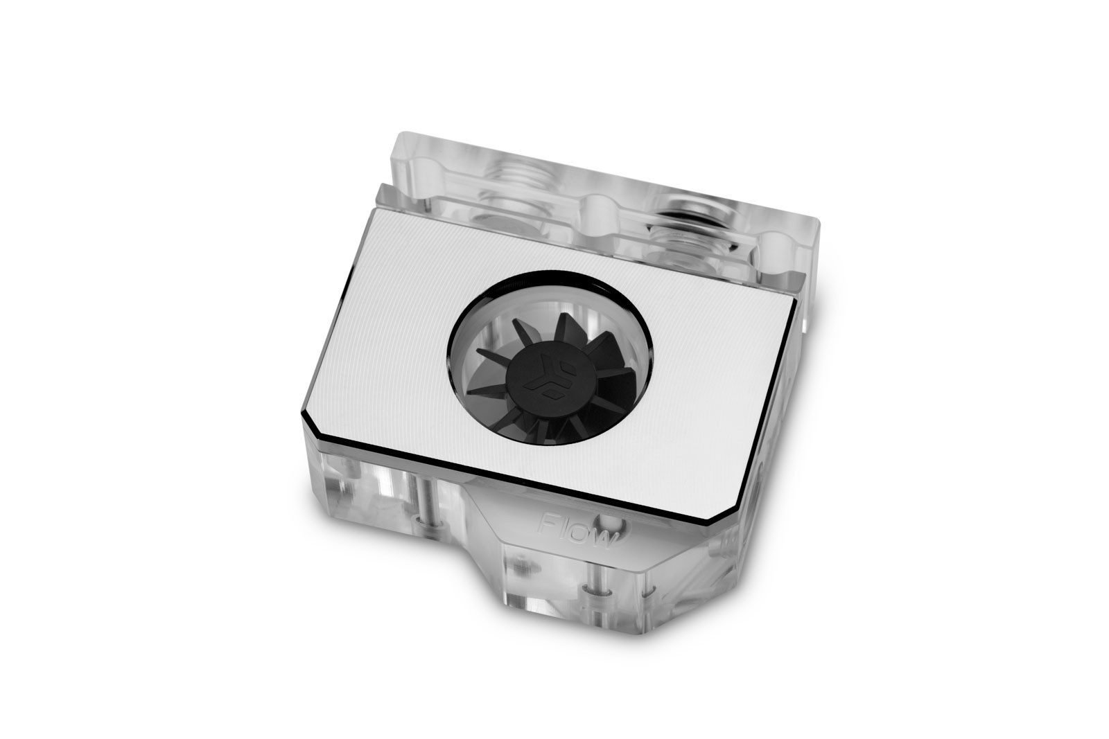 EK Water Blocks EK-Quantum Scalar Flowmeter Top-To-Bottom D-RGB - Nickel-0