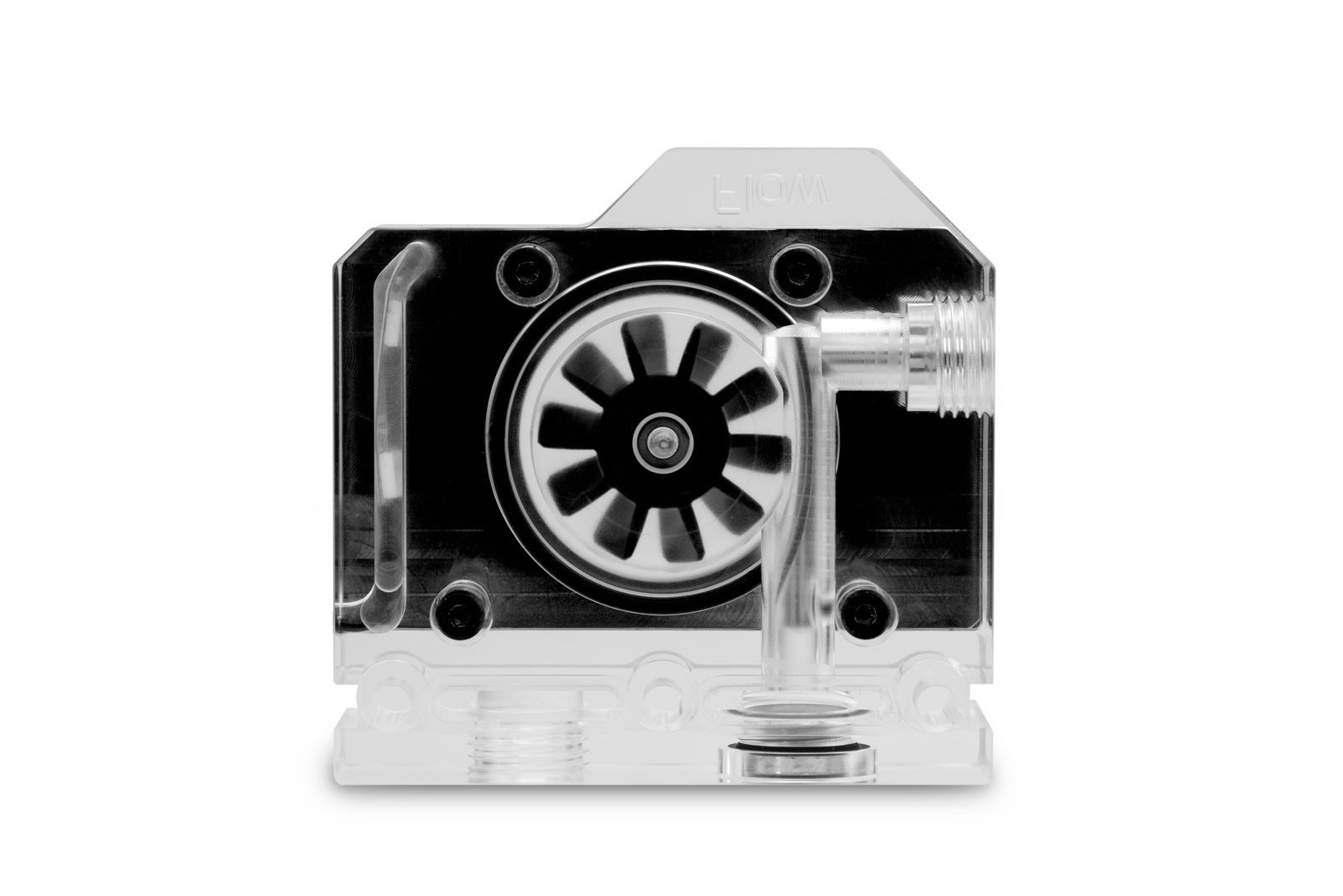 EK Water Blocks EK-Quantum Scalar Flowmeter Top-To-Bottom D-RGB - Nickel-2