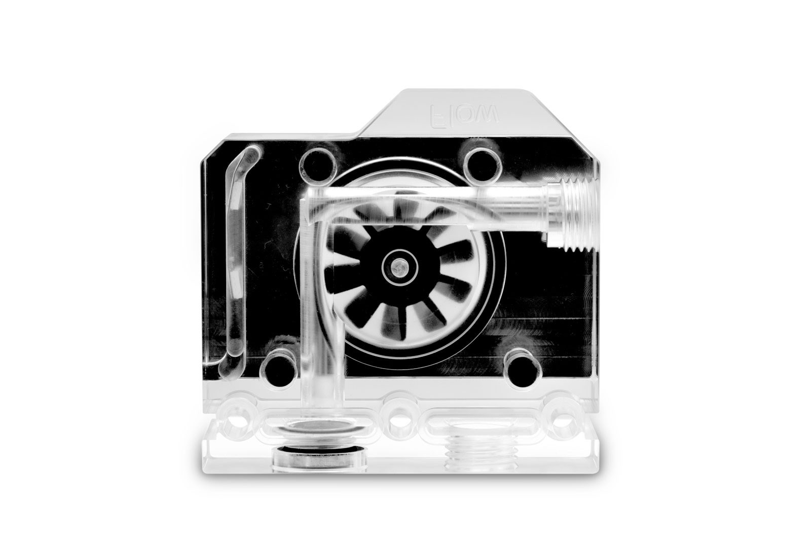 EK Water Blocks EK-Quantum Scalar Flowmeter Bottom-To-Top D-RGB - Nickel-2