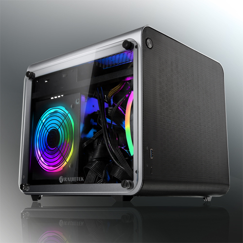 Kućište za računalo RAIJINTEK METIS EVO TG (Mini-ITX, kaljeno staklo, srebrno)-1