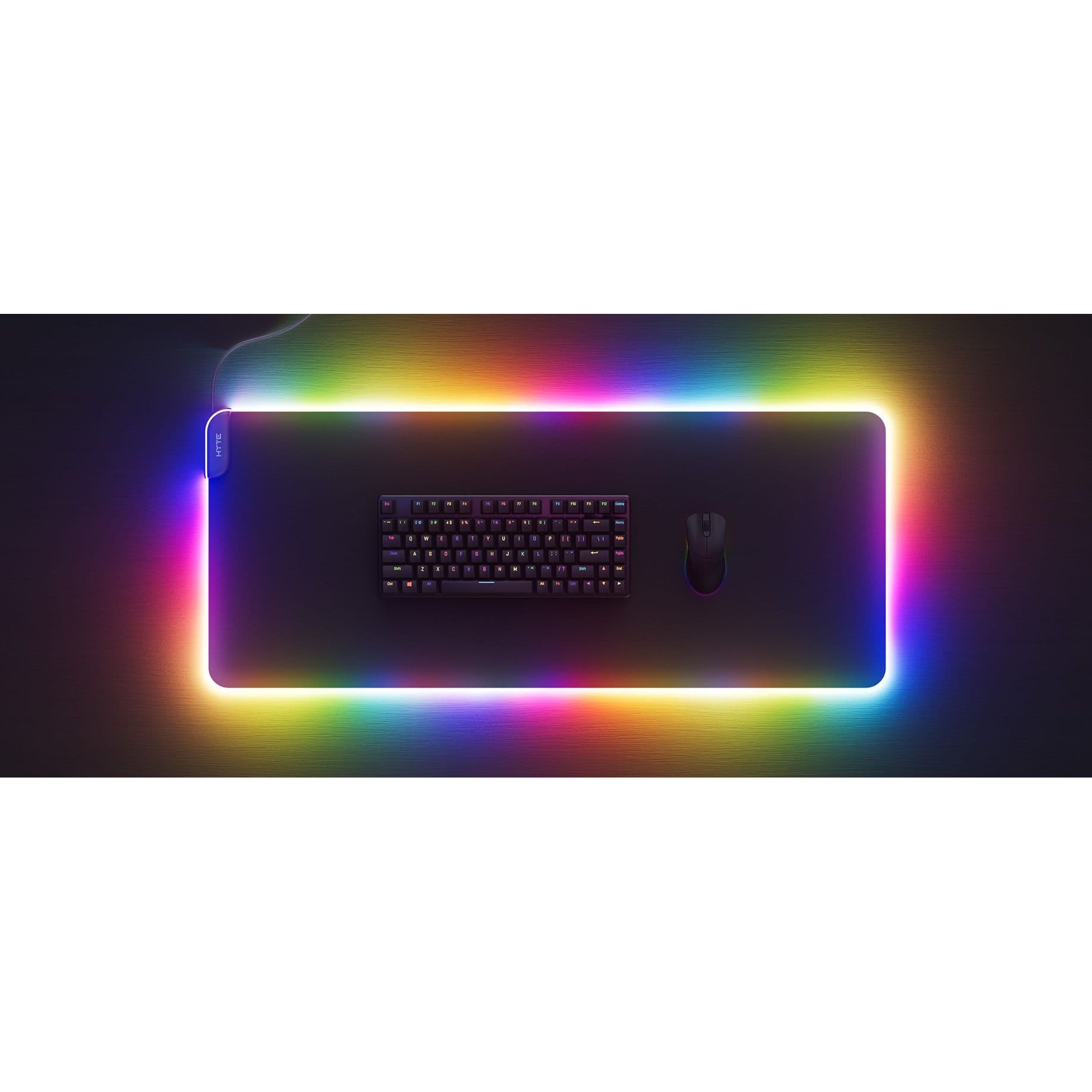 Hyte CNVS Intense Play Mat qRGB Gaming Mouse Pad - Black-1