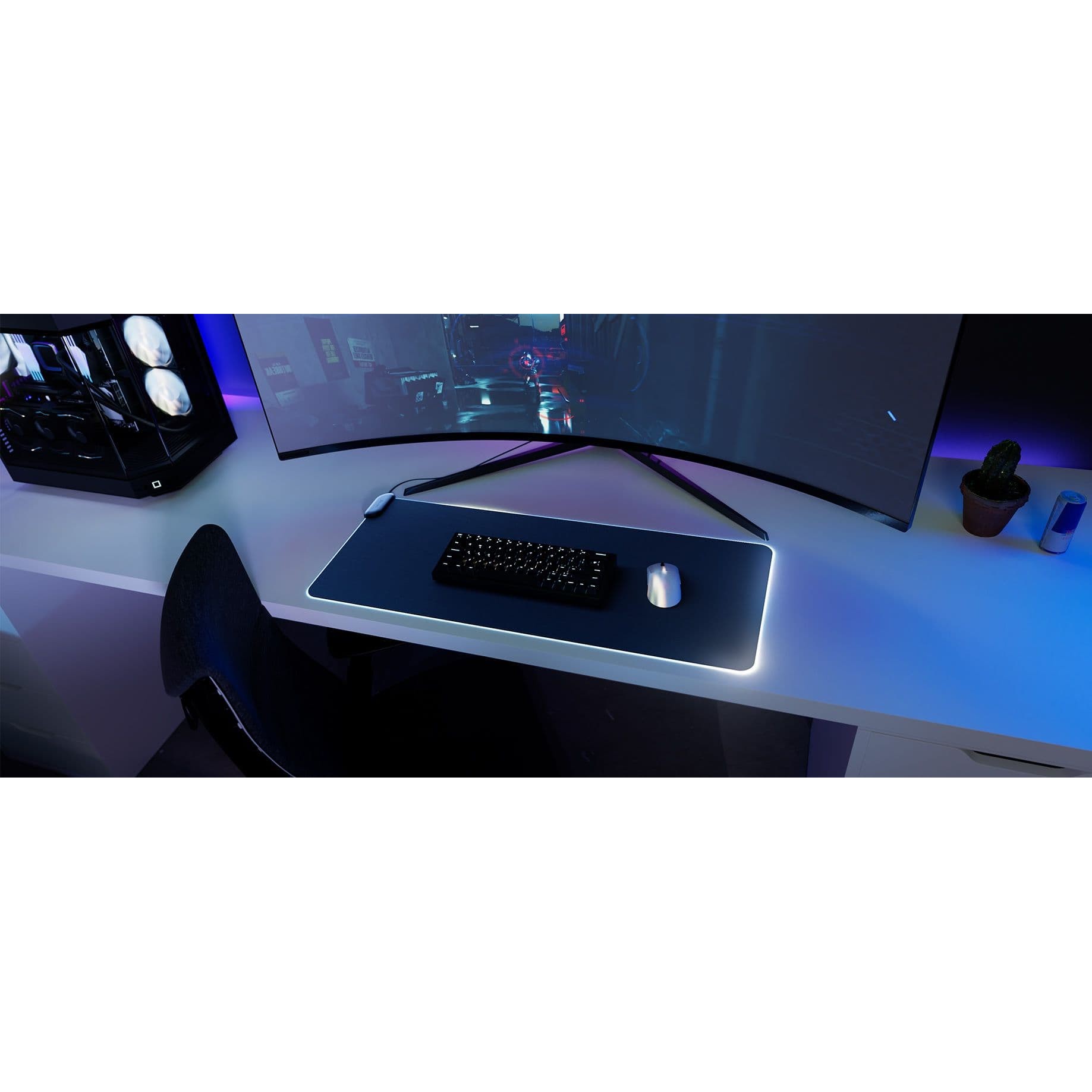 Hyte CNVS Intense Play Mat qRGB Gaming Mouse Pad - Black-2