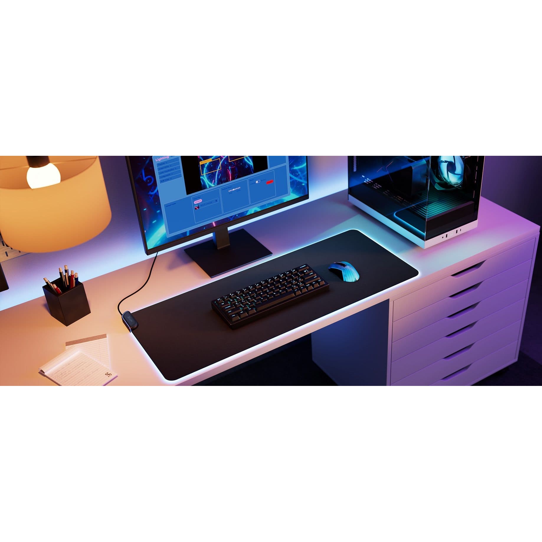 Hyte CNVS Intense Play Mat qRGB Gaming Mouse Pad - Black-8
