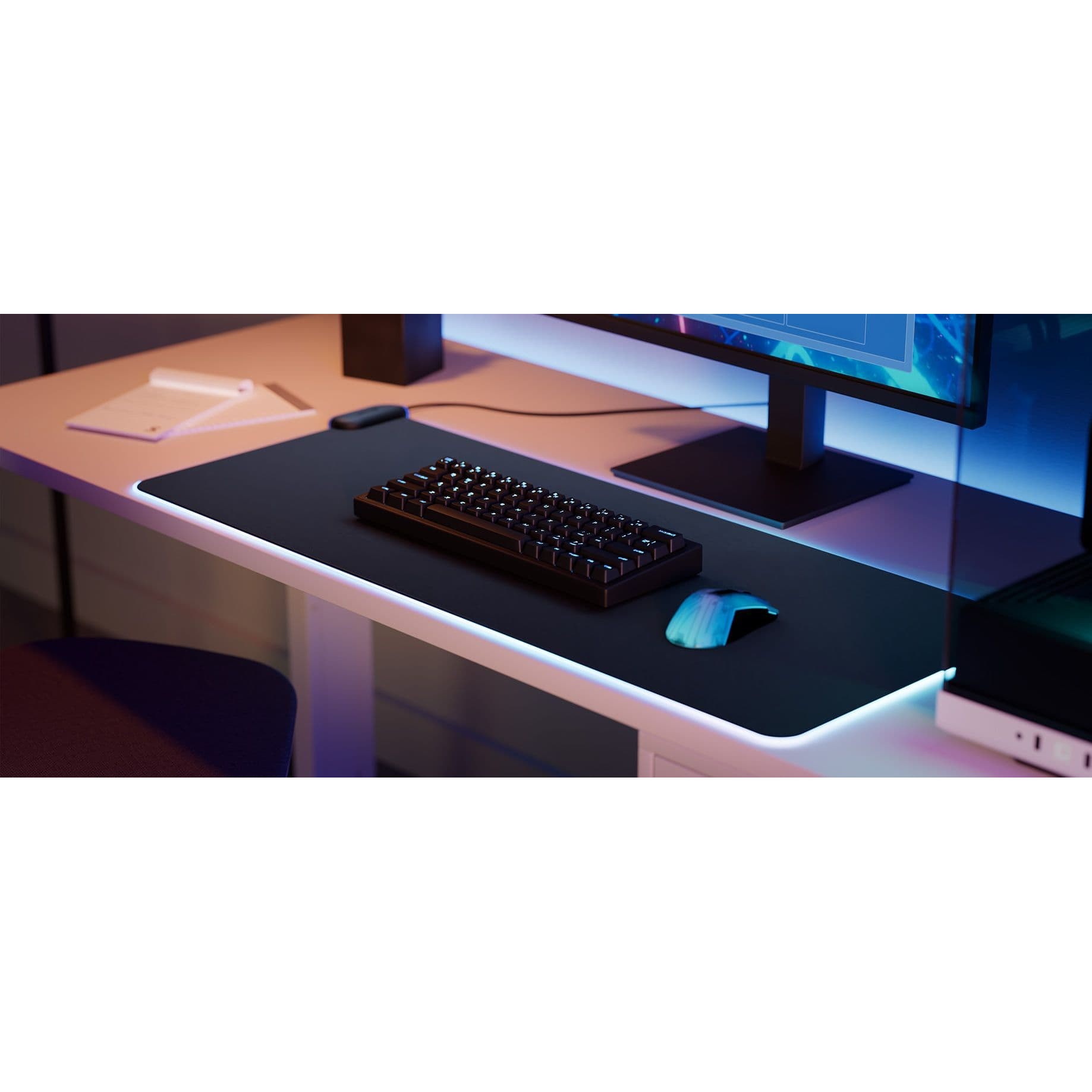 Hyte CNVS Intense Play Mat qRGB Gaming Mouse Pad - Black-9