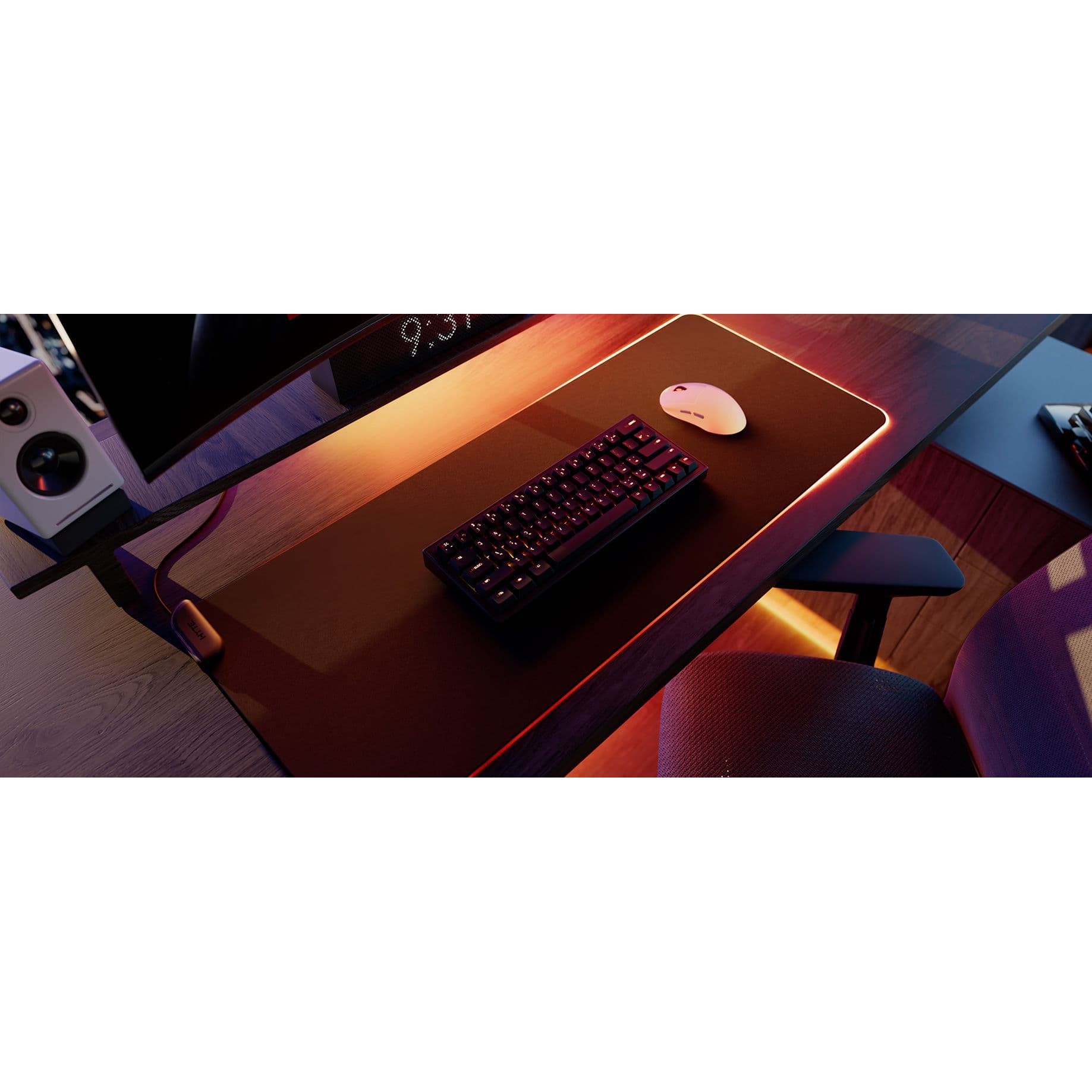 Hyte CNVS Intense Play Mat qRGB Gaming Mouse Pad - Black-10